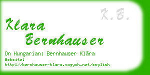 klara bernhauser business card
